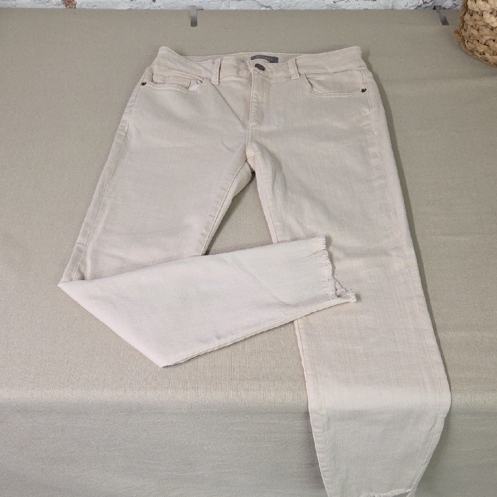 DL 1961 Beige Skinny Jeans SIZE 28 Florance Cropped